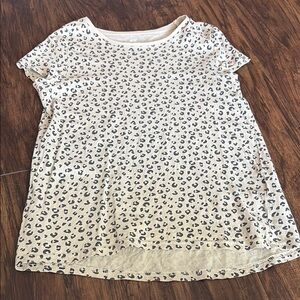 H&M Kids Leopard Print Short Sleeve Top - Size 8/10